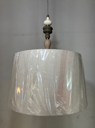Lampadario ceramica e paralume