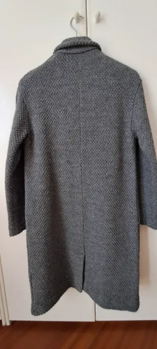 Cappotto in lana donna grigio con tasche