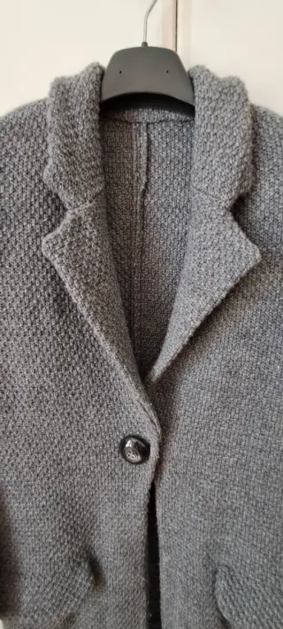 Cappotto in lana donna grigio con tasche