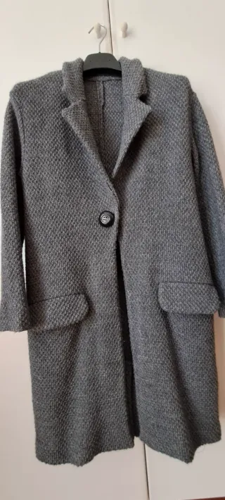 Cappotto in lana donna grigio con tasche