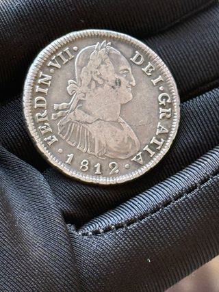 4 Reales Fernando VII 1812 Chile Busto Carlos IV