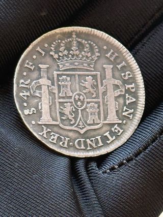 4 Reales Fernando VII 1812 Chile Busto Carlos IV