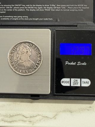 4 Reales Fernando VII 1812 Chile Busto Carlos IV