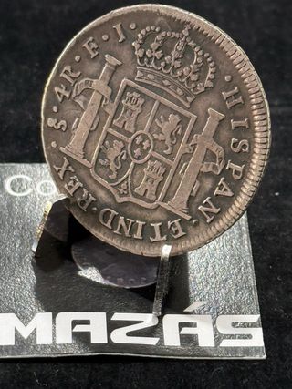 4 Reales Fernando VII 1812 Chile Busto Carlos IV