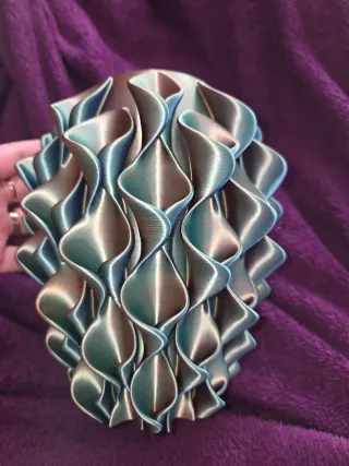 Jarrón 3D Azul y Verde