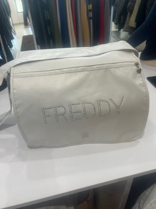 Borsone palestra Freddy bianco con strass