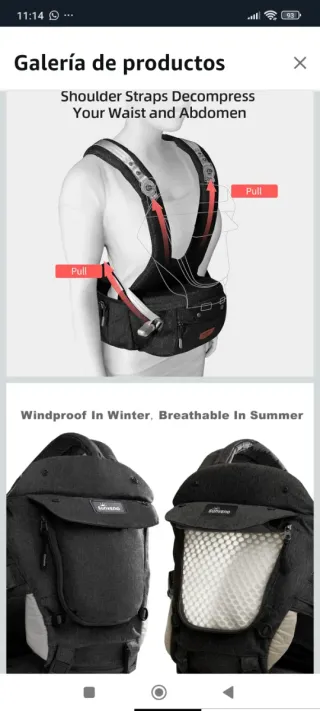 Portabebés ergonómico Sunveno
