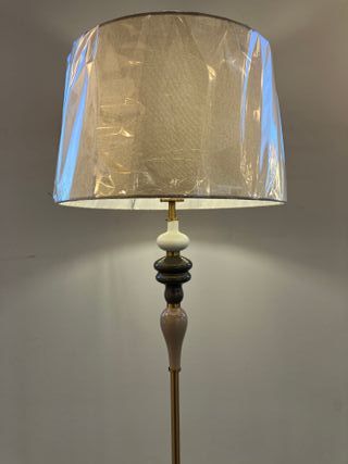 Lampada da terra in ceramica con paralume