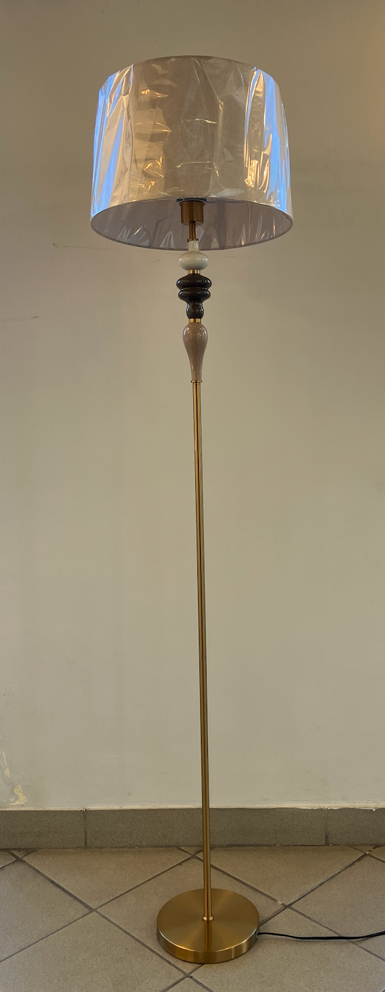 Lampada da terra in ceramica con paralume