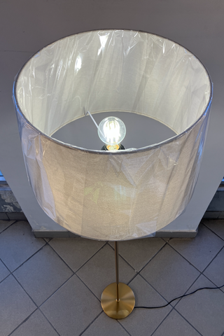 Lampada da terra in ceramica con paralume