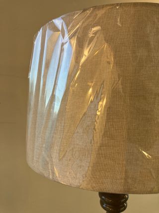 Lampada da terra in ceramica con paralume