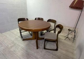 Mesa extensible vintage madera