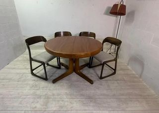 Mesa extensible vintage madera