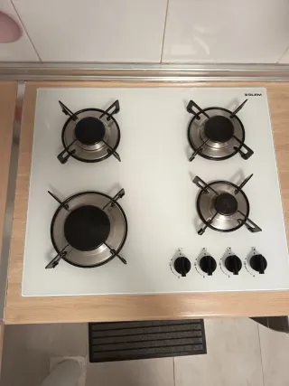 Encimera de gas GLEM blanca