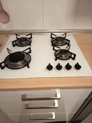 Encimera de gas GLEM blanca