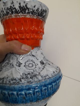 Vaso Ceramica Vintage Decorato