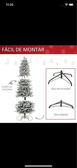 Árbol de Navidad Nevado 2.10m