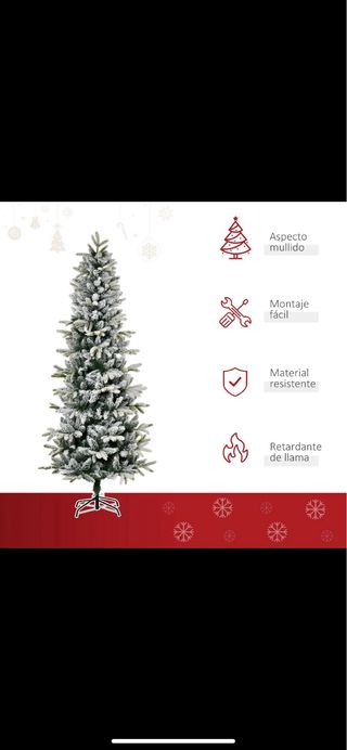 Árbol de Navidad Nevado 2.10m