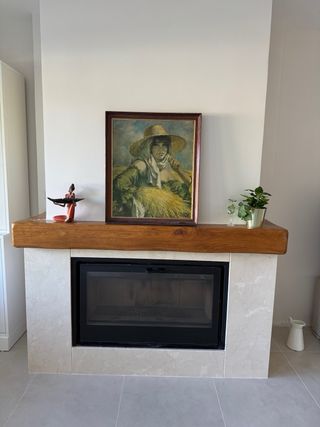 Cuadro paisaje. Niña espiga rota. campestre