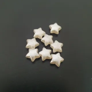 Abalorios estrellas perla blancas