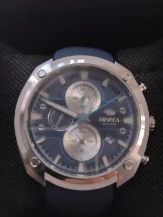 Reloj Marea Cronógrafo Azul y Plateado