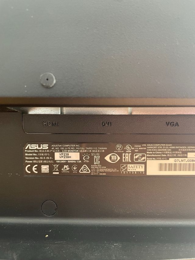 Monitor Asus VP239H 23' Negro