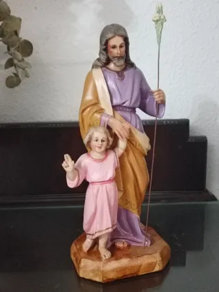 Figura San José con Niño 30 cm