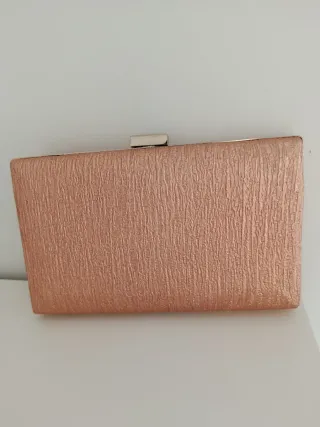 Bolso de mano fiesta bronce rosado