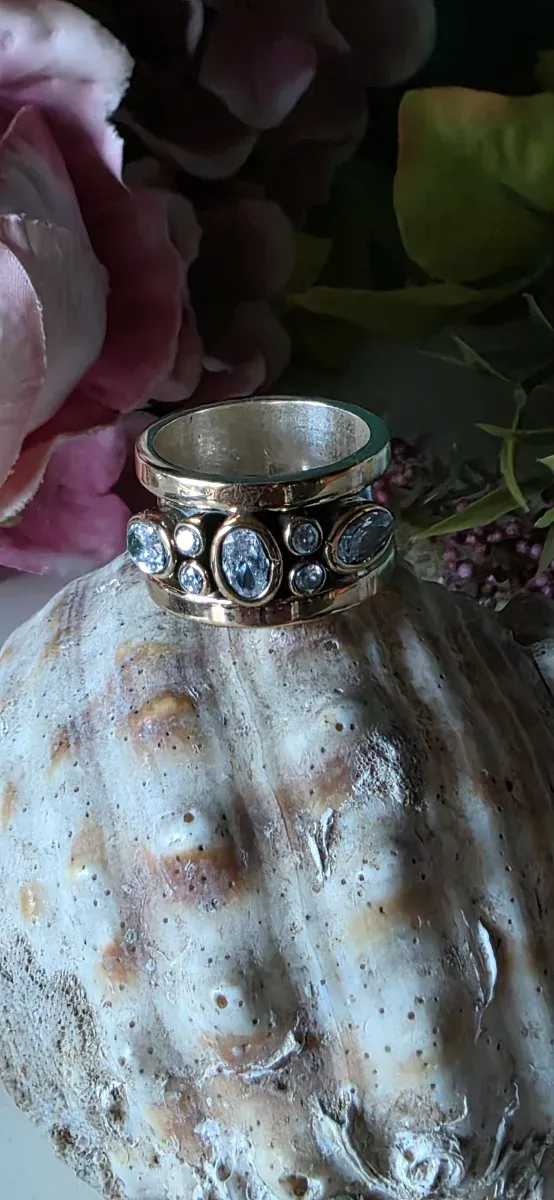 Anillo Tresillo Sultán plata de ley 