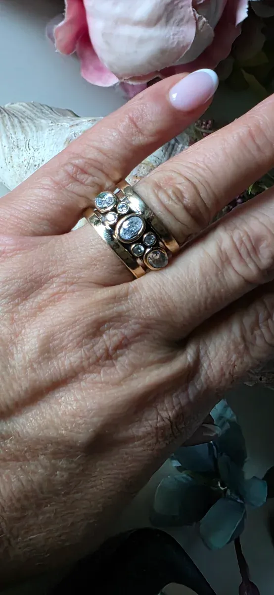 Anillo Tresillo Sultán plata de ley 