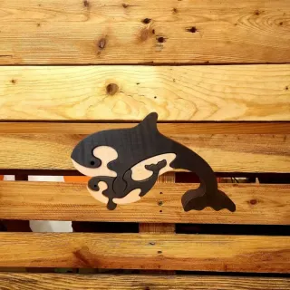Puzzle de Ballena, Madera, Artesanal NUEVO