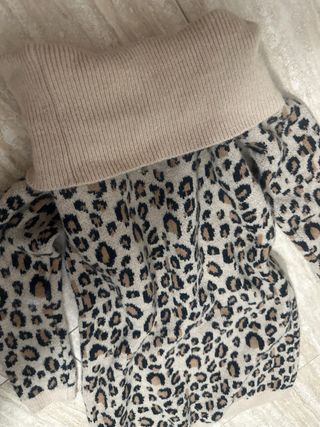 Vestido de punto estampado leopardo