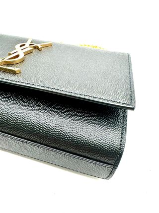 Bolso Saint Laurent Kate Negro Dorado