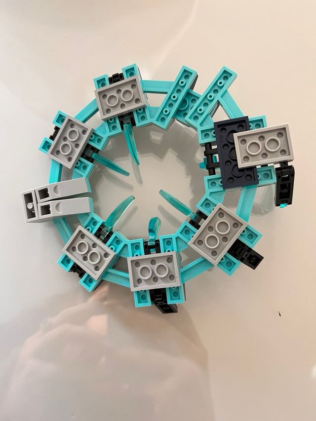 Lego Construcción Portal Azul y Gris