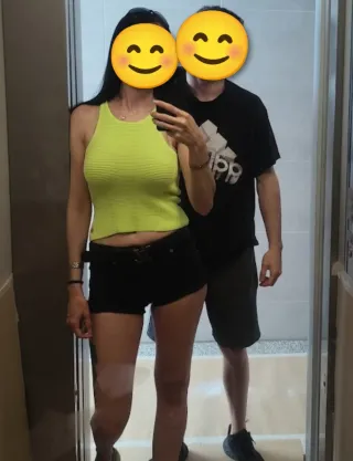 Camiseta sin mangas verde neón