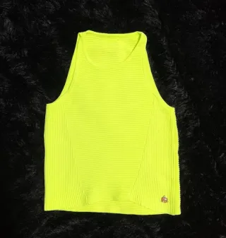Camiseta sin mangas verde neón