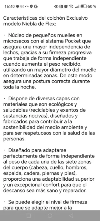 Canape blanco y colchón Flex alta gama