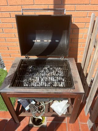 Barbecue nero con termometro