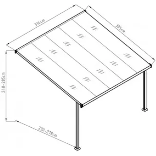 Pérgola ajustable metal