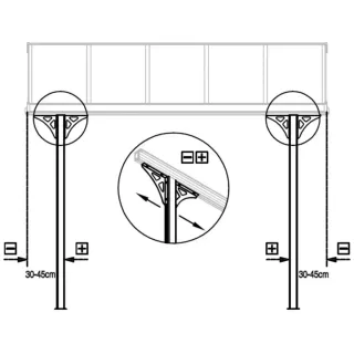 Pérgola ajustable metal