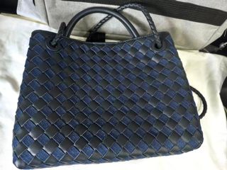 Bolsa Bottega Veneta Andiamo Denim Azul