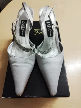 Zapatos de fiesta ZARA plateados