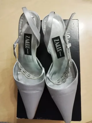 Zapatos de fiesta ZARA plateados