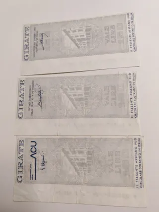 Miniassegni Banca del Friuli - 3 pezzi