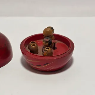 Gioco antico giapponese bambole kokeshi laccato