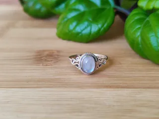Anillo Plata Piedra Luna talla 18