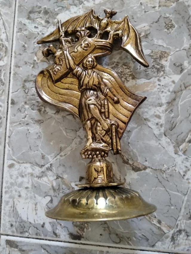 Figura araldica in bronzo di San Giorgio di Valencia