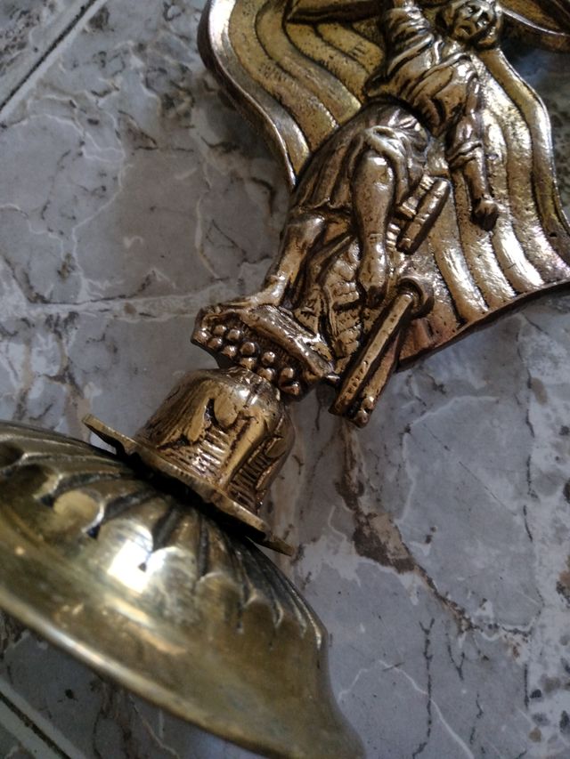 Figura araldica in bronzo di San Giorgio di Valencia