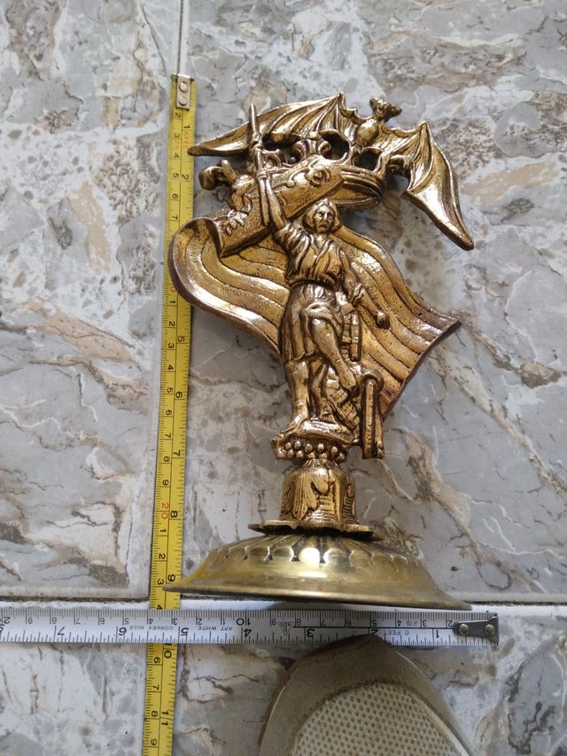 Figura araldica in bronzo di San Giorgio di Valencia