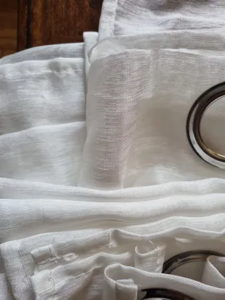 Juego 2 Cortinas Blancas 135x220